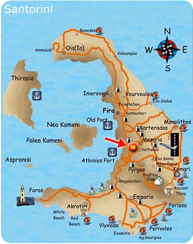 santorini map